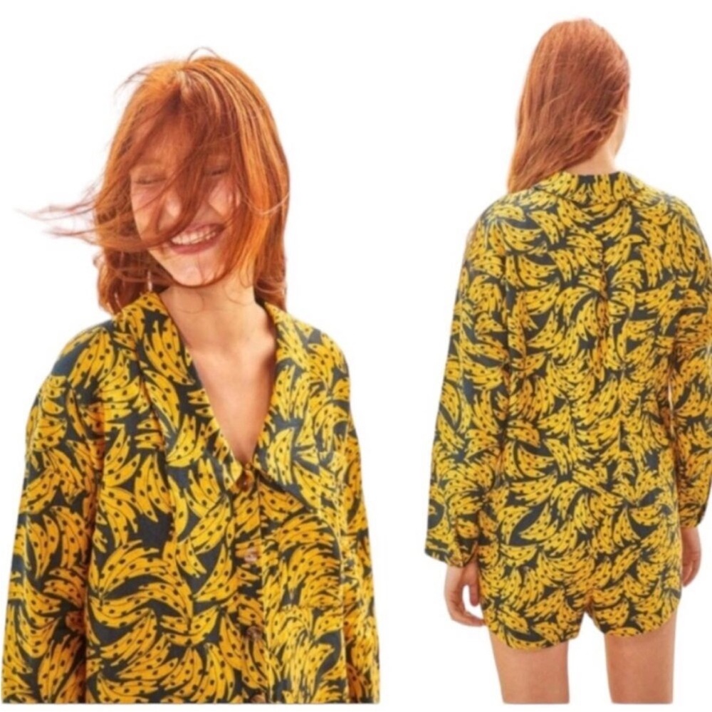 FARM Rio Yellow & Black Printed Romper - Picture 2 of 13